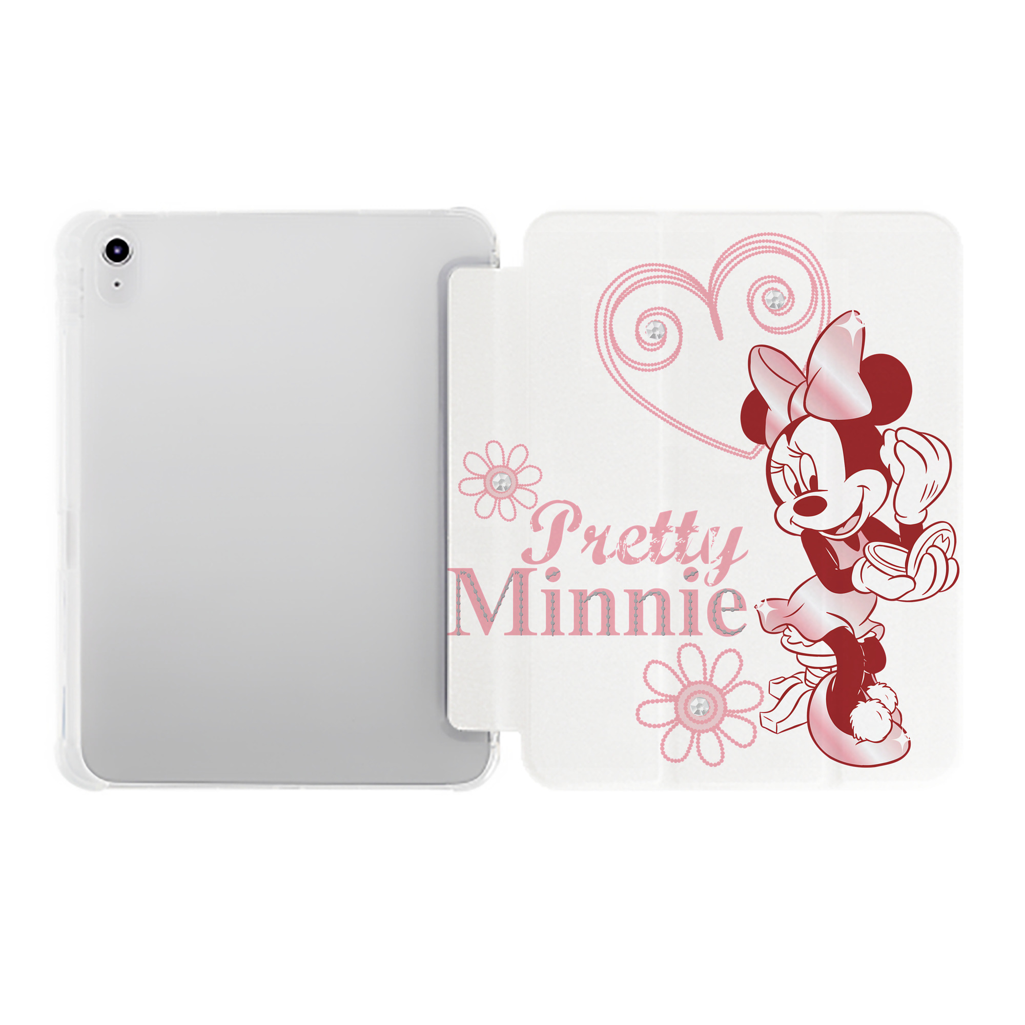 （画像用） ミッキーマウス Mickey Mouse IPad ケース ペン収納付き 三つ折りスタンド PUレザー×シリコン 対応機種9.5/10.5/10.9インチ